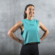 Load image into Gallery viewer, TWL - WOMEN'S SLASH CROP 2.0 - AQUA