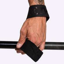Load image into Gallery viewer, TWL - LEATHER LIFTING STRAPS - PAIR - BLACK