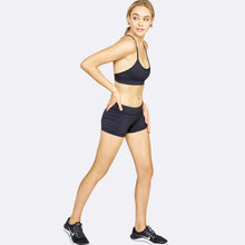 Load image into Gallery viewer, The Brave Women's Flow Longer Active Shorts - Black Diamond