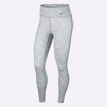 Load image into Gallery viewer, Nike - Women&#39;s Leopard Mid-Rise 7/8 Tights - SMOKE GREY/BLACK

