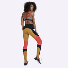 Load image into Gallery viewer, Nike - Dri-FIT Power Women&#39;s Graphic Training Tights - Wheat/Black/Ember Glow/White
